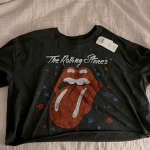 NWT Hollister cropped Rolling Stones tee